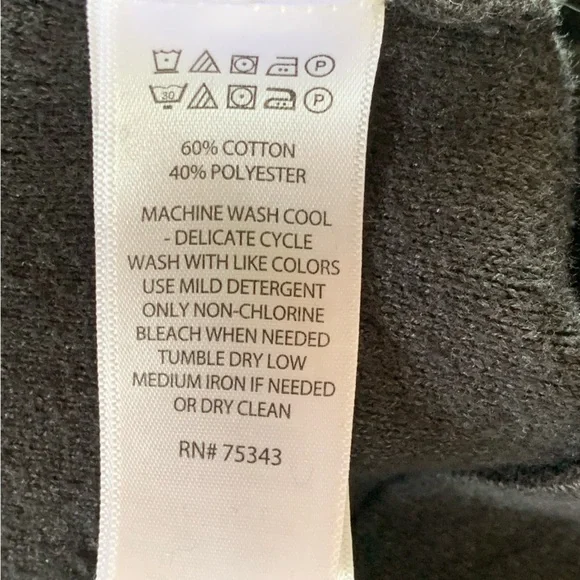 Cynthia Rowley Cotton Blend Gray Cowl Neck Pullover Front Sweater Tunic M - Picture 8 of 8